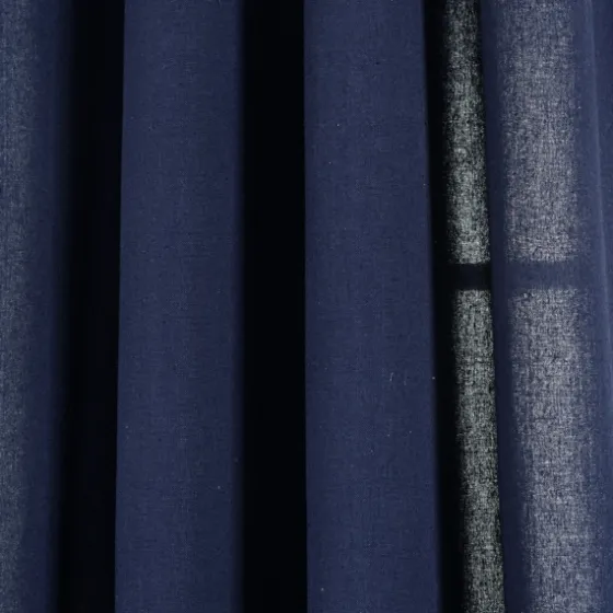 Navy Faux Linen Curtain Panel Set, 84 In.-Kirkland's Home Hot