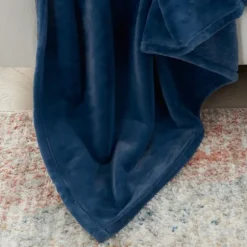 Navy Faux Sheared Mink Throw-Kirkland's Home Best Sale