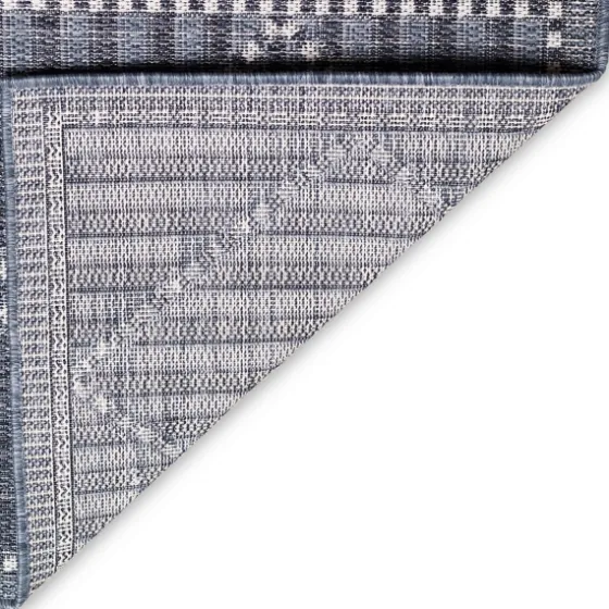 Navy Geo Lattice Outdoor Area Rug, 7X9-Kirkland's Home Fashion