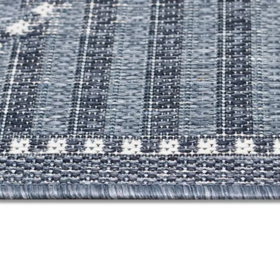 Navy Geo Lattice Outdoor Area Rug, 4X7-Kirkland's Home Cheap