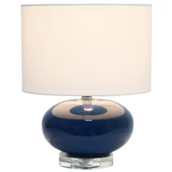 Navy Glass Short Oval Table Lamp-Kirkland's Home Clearance