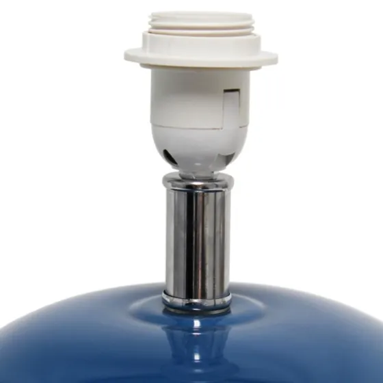 Navy Glass Short Oval Table Lamp-Kirkland's Home Clearance
