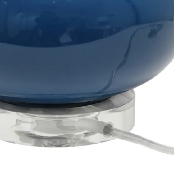 Navy Glass Short Oval Table Lamp-Kirkland's Home Clearance