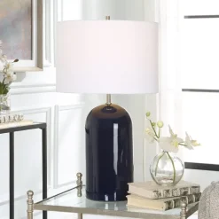 Navy Glazed Ceramic Table Lamp-Kirkland's Home Discount