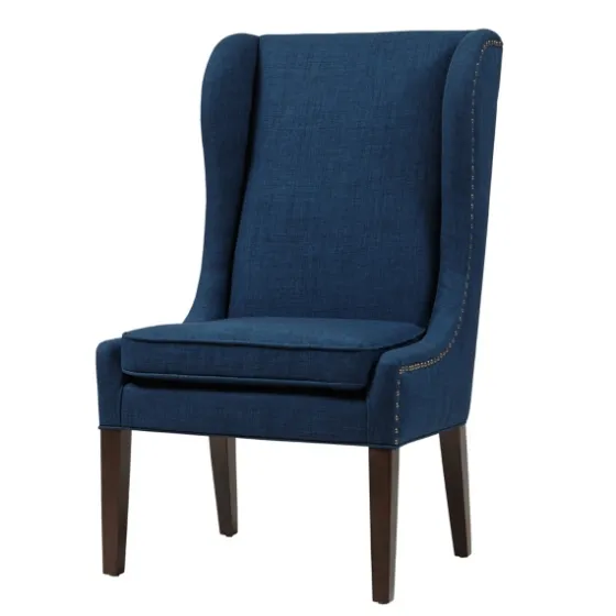 Navy High Wingback Nailhead Trim Dining Chair-Kirkland's Home Best Sale