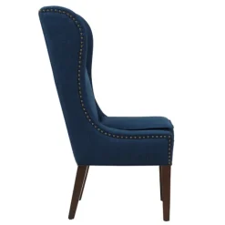 Navy High Wingback Nailhead Trim Dining Chair-Kirkland's Home Best Sale