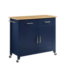 Navy Industrial Kitchen Cart-Kirkland's Home Discount