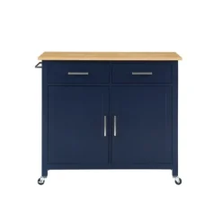 Navy Industrial Kitchen Cart-Kirkland's Home Discount