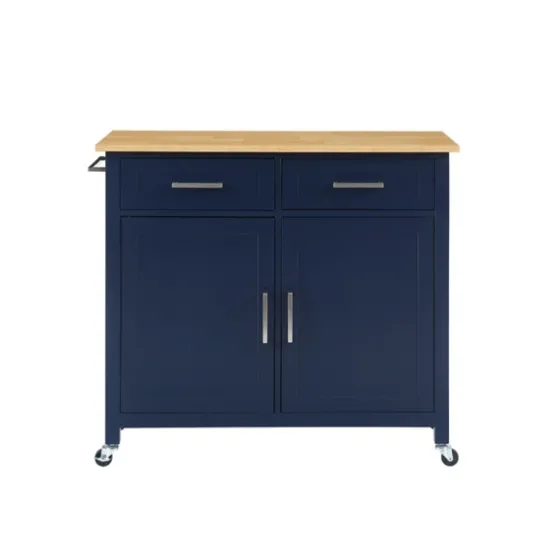 Navy Industrial Kitchen Cart-Kirkland's Home Discount