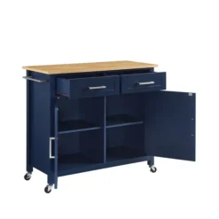 Navy Industrial Kitchen Cart-Kirkland's Home Discount