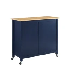 Navy Industrial Kitchen Cart-Kirkland's Home Discount