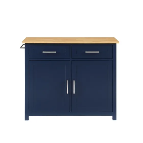Navy Industrial Kitchen Cart-Kirkland's Home Discount