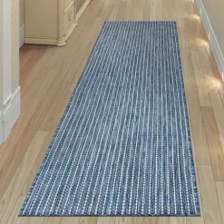 Navy Intertwine Indoor/Outdoor Runner-Kirkland's Home Discount