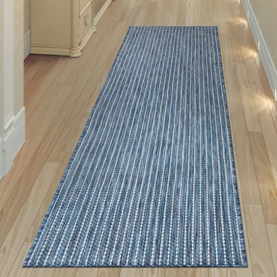 Navy Intertwine Indoor/Outdoor Runner-Kirkland's Home Discount