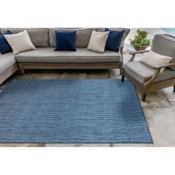 Navy Intertwine Indoor/Outdoor Area Rug, 4X7-Kirkland's Home Shop
