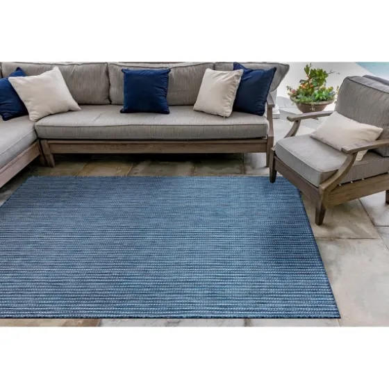 Navy Intertwine Indoor/Outdoor Area Rug, 4X7-Kirkland's Home Shop