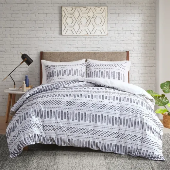 Navy Jacquard California King 3-Pc. Comforter Set-Kirkland's Home Clearance
