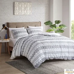 Navy Jacquard California King 3-Pc. Comforter Set-Kirkland's Home Clearance