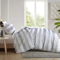 Navy Jacquard California King 3-Pc. Comforter Set-Kirkland's Home Clearance