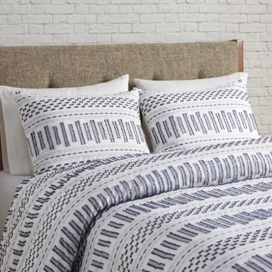 Navy Jacquard California King 3-Pc. Comforter Set-Kirkland's Home Clearance