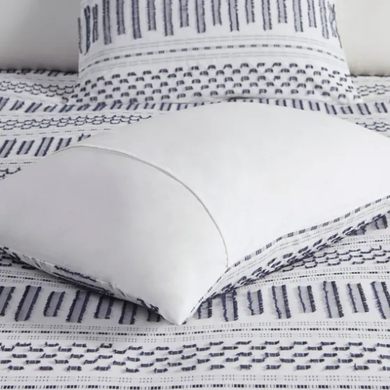 Navy Jacquard California King 3-Pc. Comforter Set-Kirkland's Home Clearance