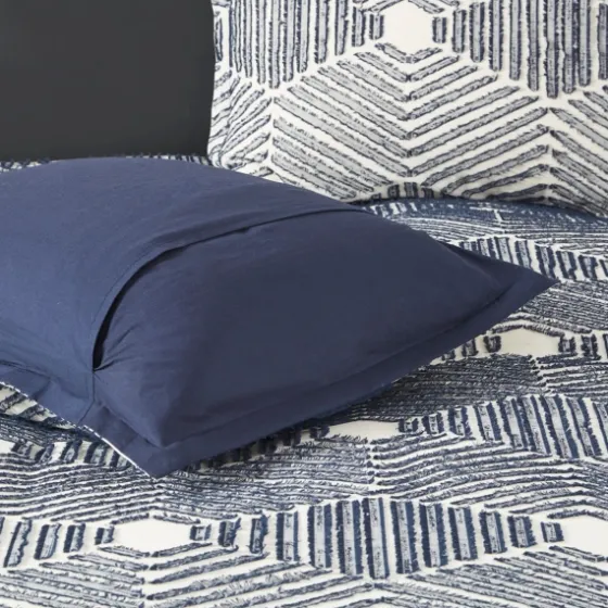 Navy Jacquard 3-Pc. California King Comforter Set-Kirkland's Home New