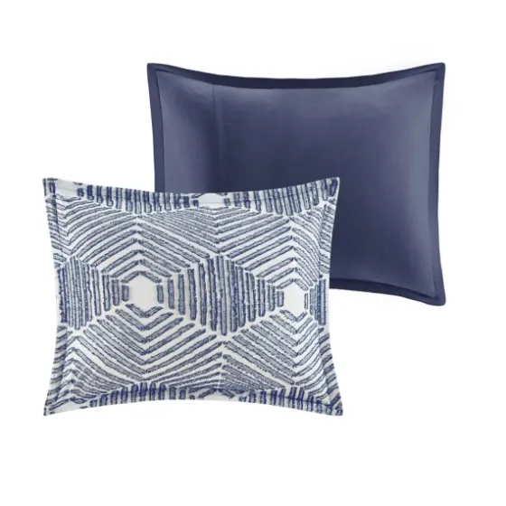 Navy Jacquard 3-Pc. California King Comforter Set-Kirkland's Home New