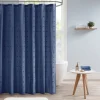 Navy Jacquard Pom Pom Cotton Shower Curtain-Kirkland's Home Discount