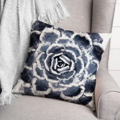 Navy Large Succulent Pillow-Kirkland's Home Shop