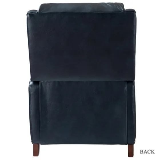 Navy Leather Nailhead Traditional Recliner-Kirkland's Home Cheap