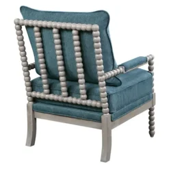 Navy Liam Turned Leg Accent Chair-Kirkland's Home Online