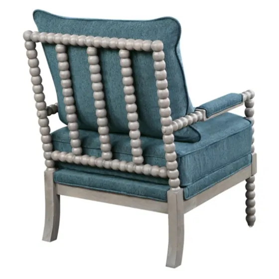 Navy Liam Turned Leg Accent Chair-Kirkland's Home Online