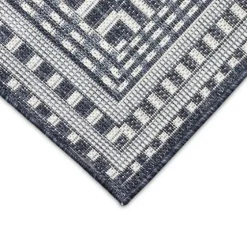 Navy Linear Macy Indoor/Outdoor Area Rug, 6X9-Kirkland's Home New