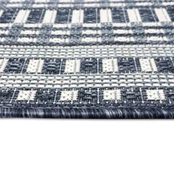 Navy Linear Macy Indoor/Outdoor Area Rug, 7X9-Kirkland's Home Shop