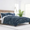 Navy Linear Reversible 2-Pc. Twin Quilt Set-Kirkland's Home Best