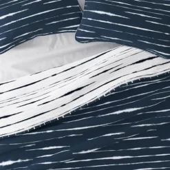 Navy Linear Reversible 2-Pc. Twin Quilt Set-Kirkland's Home Best