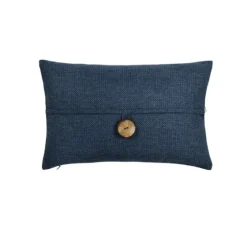 Navy Linen And Button Lumbar Pillow Cover-Kirkland's Home Shop