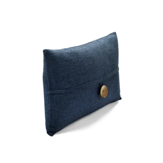 Navy Linen And Button Lumbar Pillow Cover-Kirkland's Home Shop