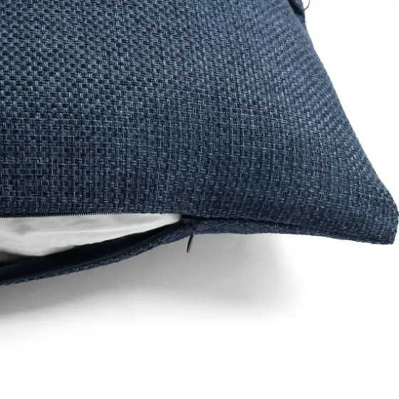 Navy Linen And Button Lumbar Pillow Cover-Kirkland's Home Shop