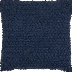 Navy Looped Yarn Wool Pillow-Kirkland's Home Fashion