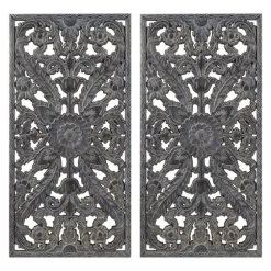Navy Madison Park Floral Wall Plaques, Set Of 2-Kirkland's Home Discount
