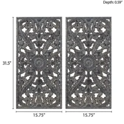 Navy Madison Park Floral Wall Plaques, Set Of 2-Kirkland's Home Discount