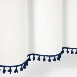 Navy Melora Tasseled Border Shower Curtain-Kirkland's Home Best Sale