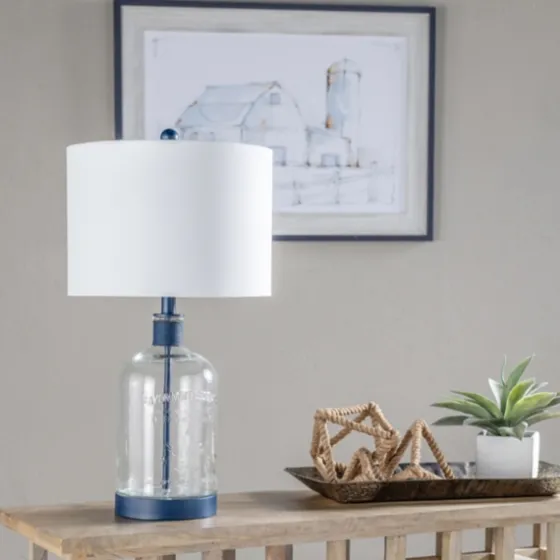 Navy Metal And Glass Jar Table Lamp-Kirkland's Home Cheap