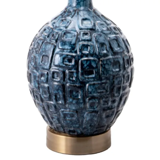 Navy Mod Square Pattern Table Lamp-Kirkland's Home New