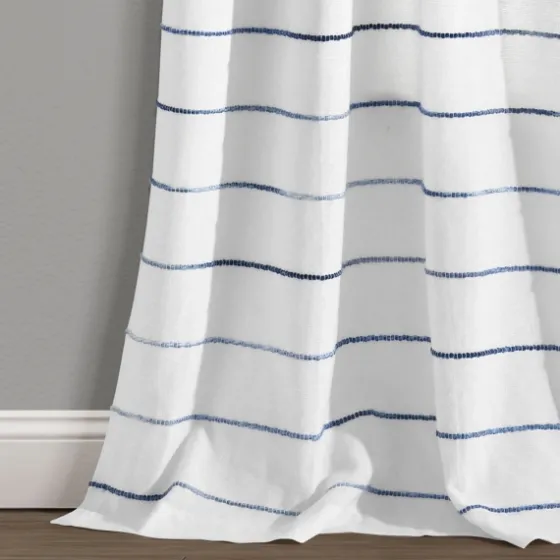 Navy Ombre Stripe Curtain Panel Set, 95 In.-Kirkland's Home Cheap