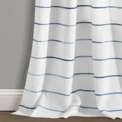 Navy Ombre Stripe Curtain Panel Set, 84 In.-Kirkland's Home Shop