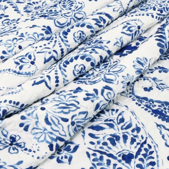 Navy Paisley 3-Pc. Full/Queen Reversible Quilt Set-Kirkland's Home Hot