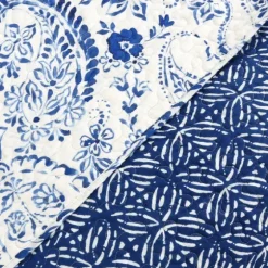 Navy Paisley 3-Pc. Full/Queen Reversible Quilt Set-Kirkland's Home Hot