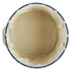 Navy Paw Trellis Round Basket, 15 In.-Kirkland's Home Outlet